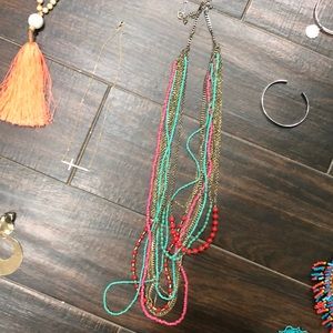 Multi strand statement necklace